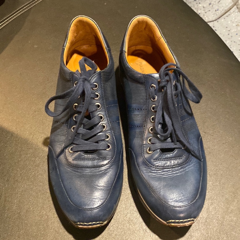 Magnanni Mens Leather Tennis Shoes 11.5